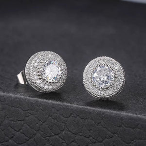 Diamond Silver Tidbit Earrings - Salty Accessories