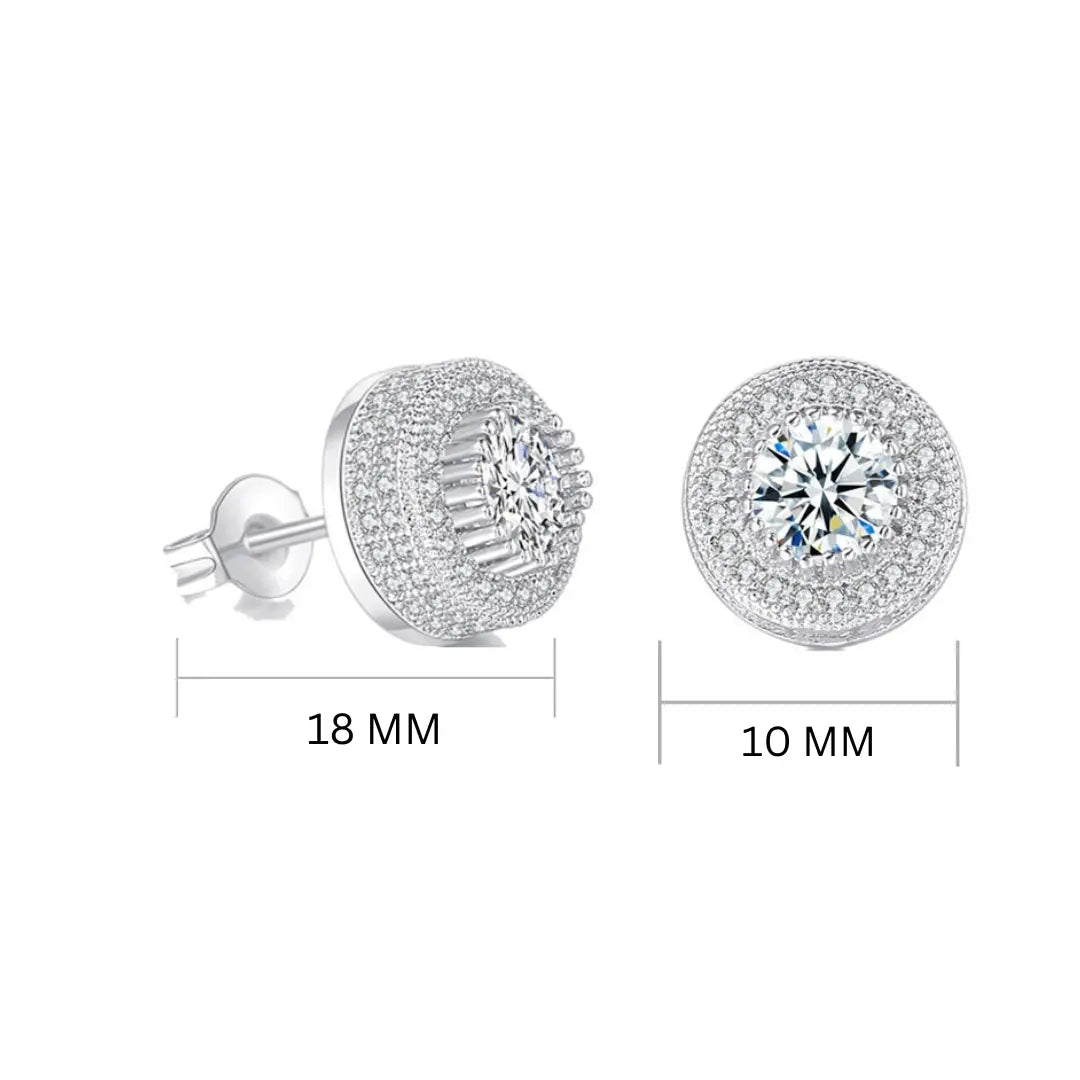 Diamond Silver Tidbit Earrings - Salty Accessories