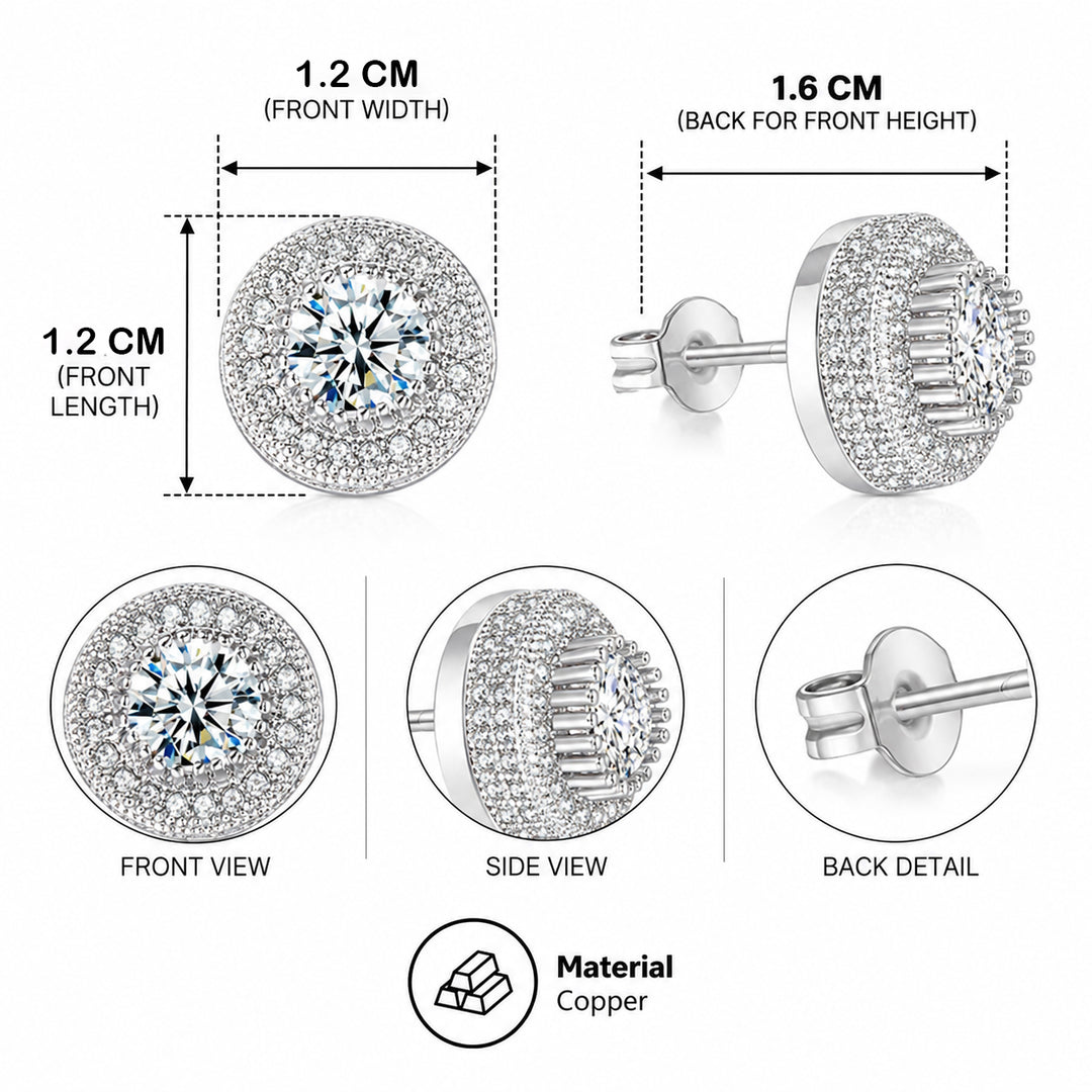 Diamond Silver Tidbit Earrings
