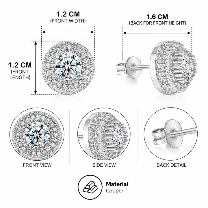 Diamond Silver Tidbit Earrings