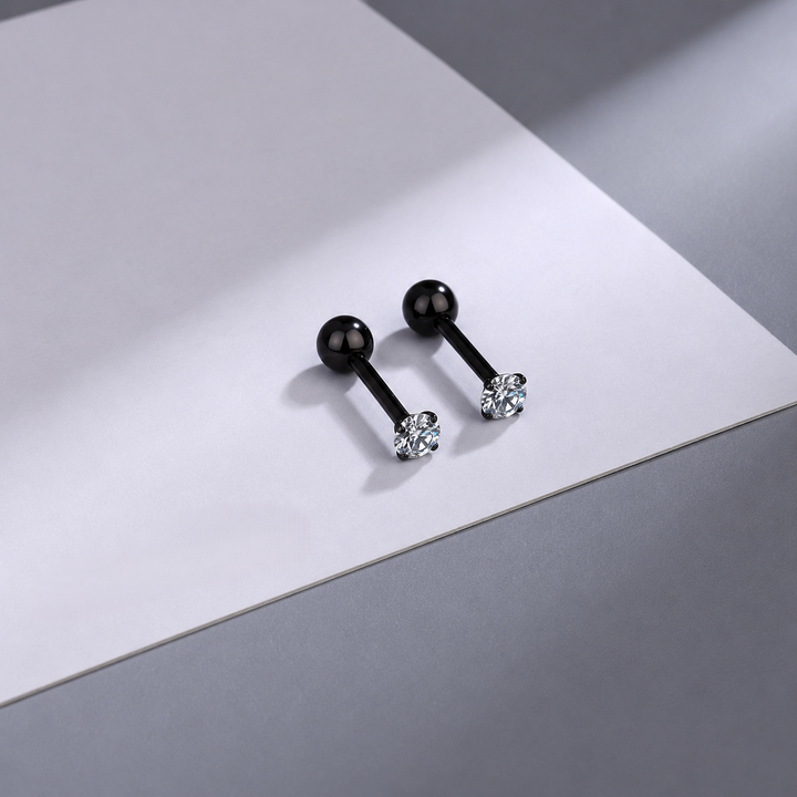 Black Star Stud Earrings | Salty