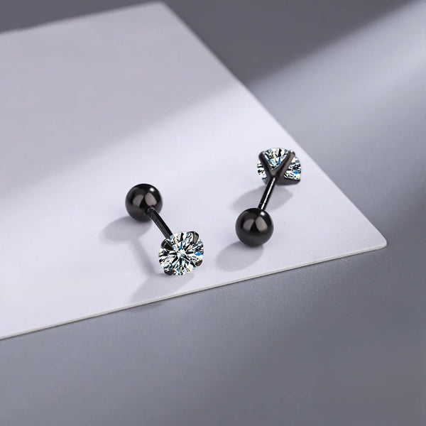Black Star Stud Earrings