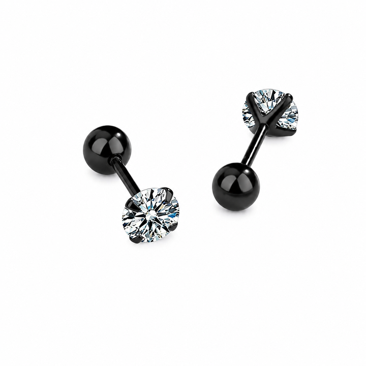 Black Star Stud Earrings | Salty