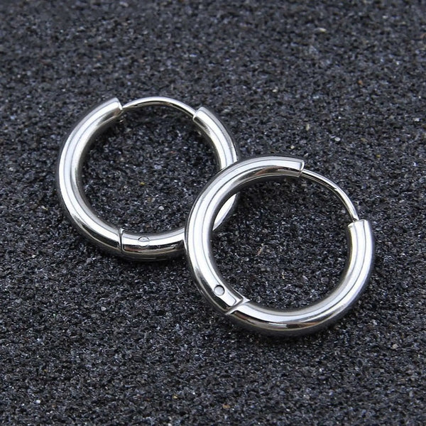 Silver Glow Hoop Earrings