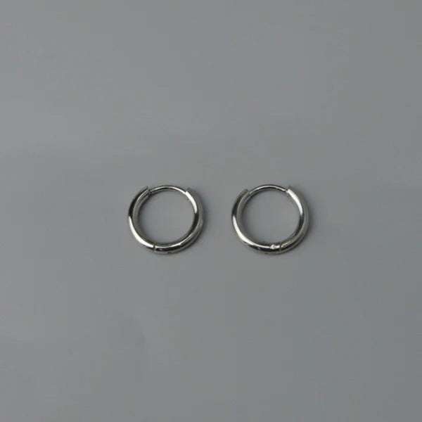 Silver Glow Hoop Earrings
