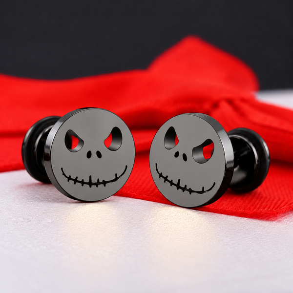 The Pumpkin King Stud Earrings - Black