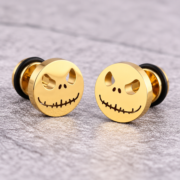 The Pumpkin King Stud Earrings - Gold
