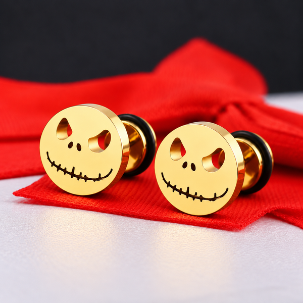 The Pumpkin King Stud Earrings - Gold