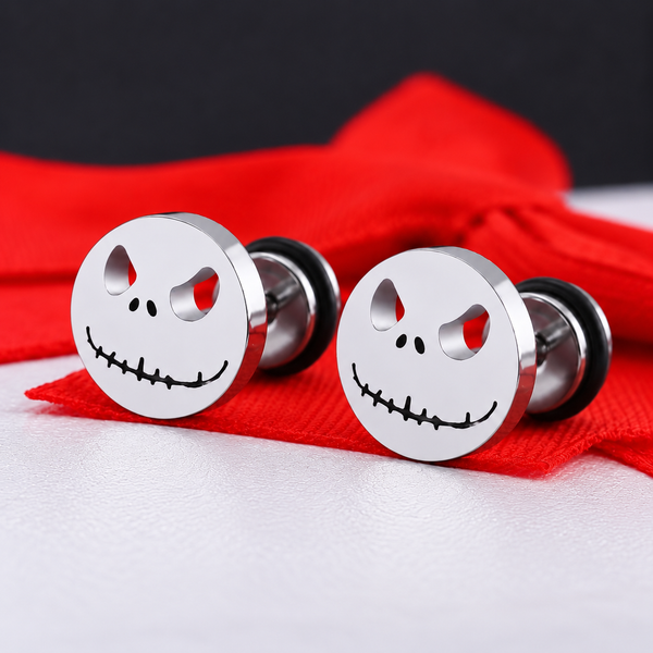 The Pumpkin King Stud Earrings - Silver