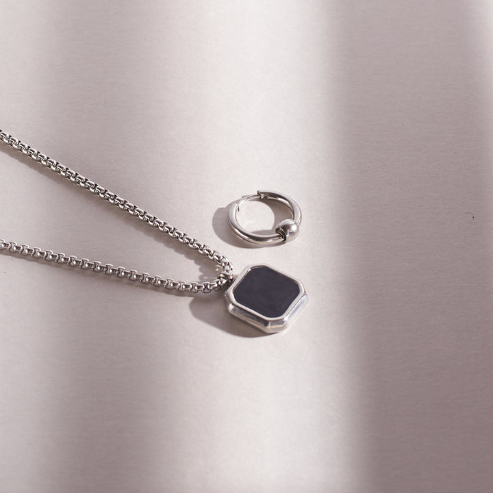 Dark Aura Midnight Chain and Hoop Set