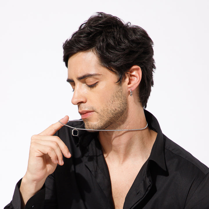 Dark Aura Midnight Chain and Hoop Set