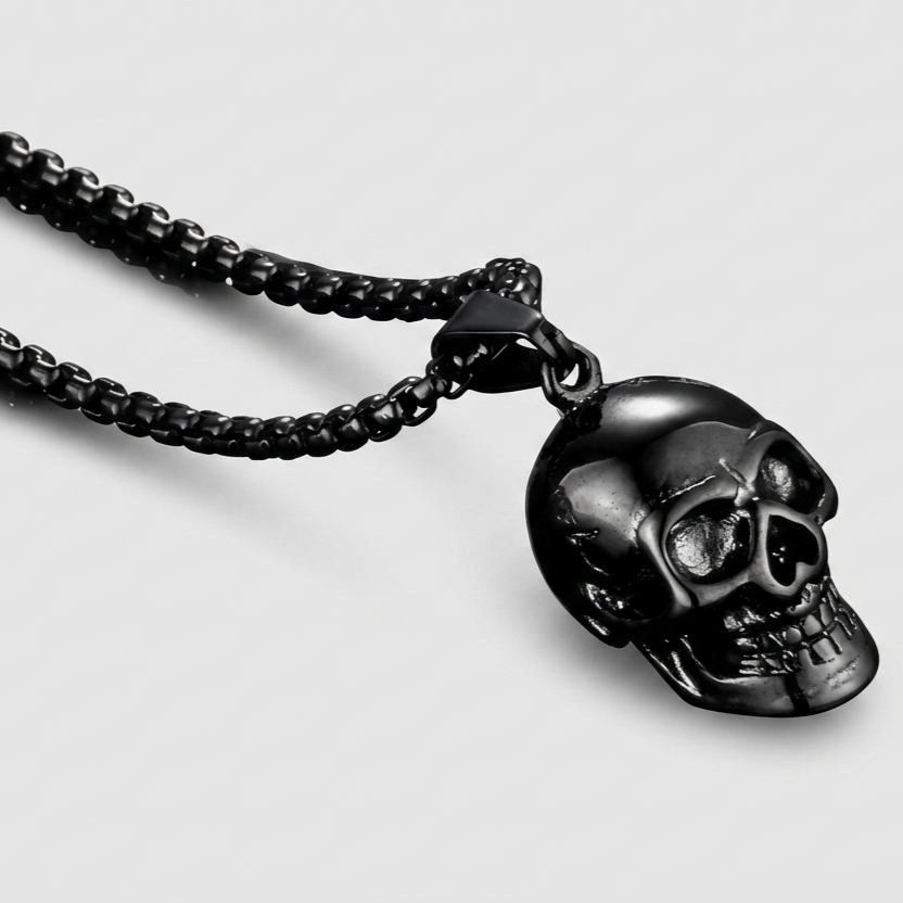 Night King Black Skull Pendant