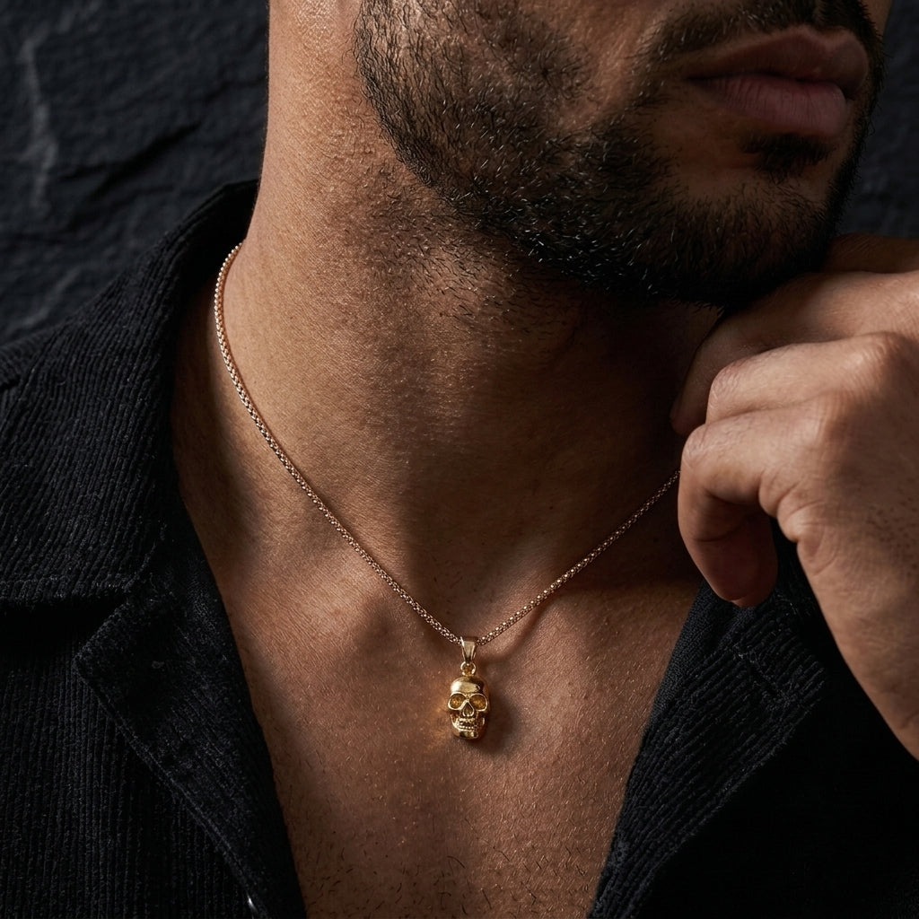 Night King Golden Skull Pendant