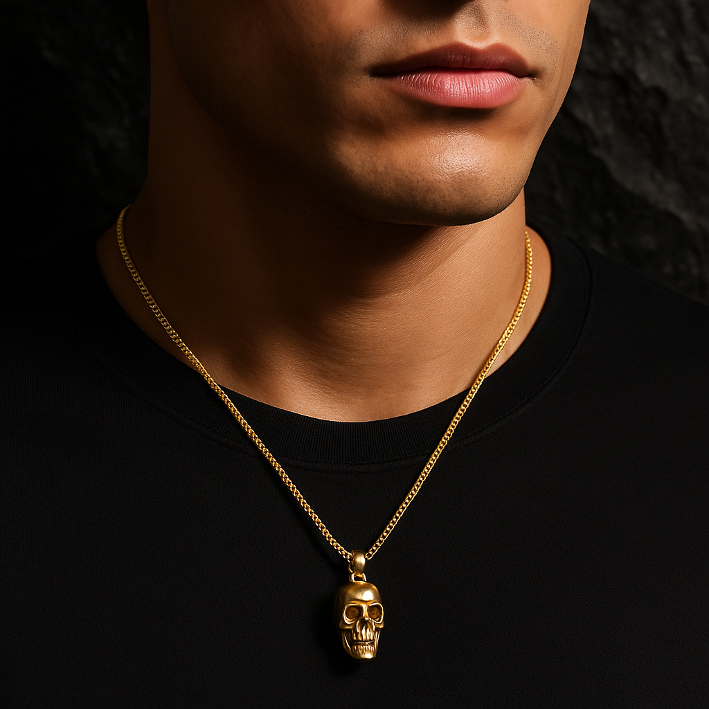 Night King Golden Skull Pendant