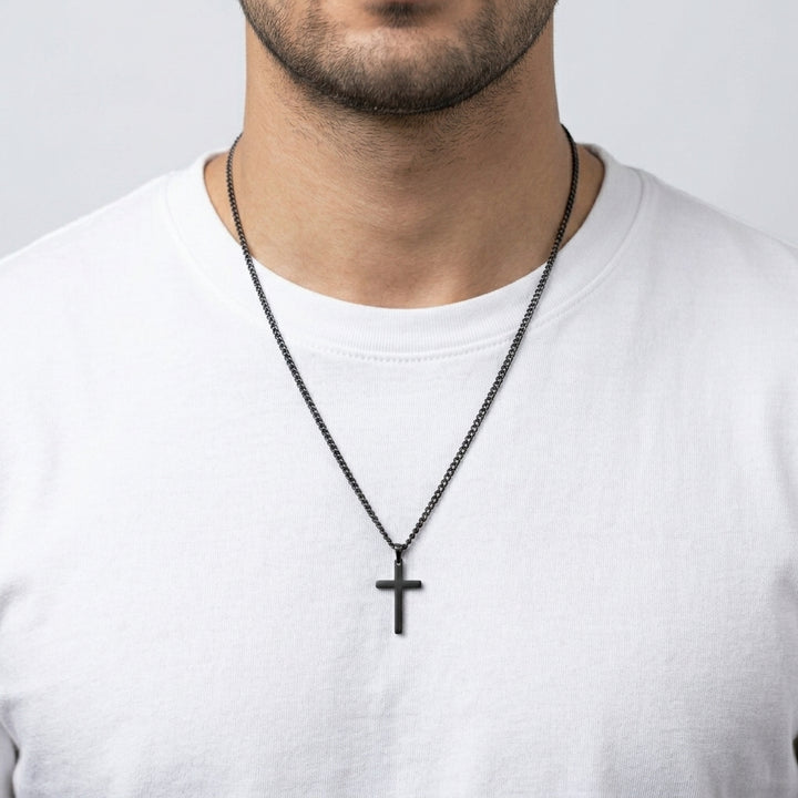 Christ'S Crucifix Black Chain