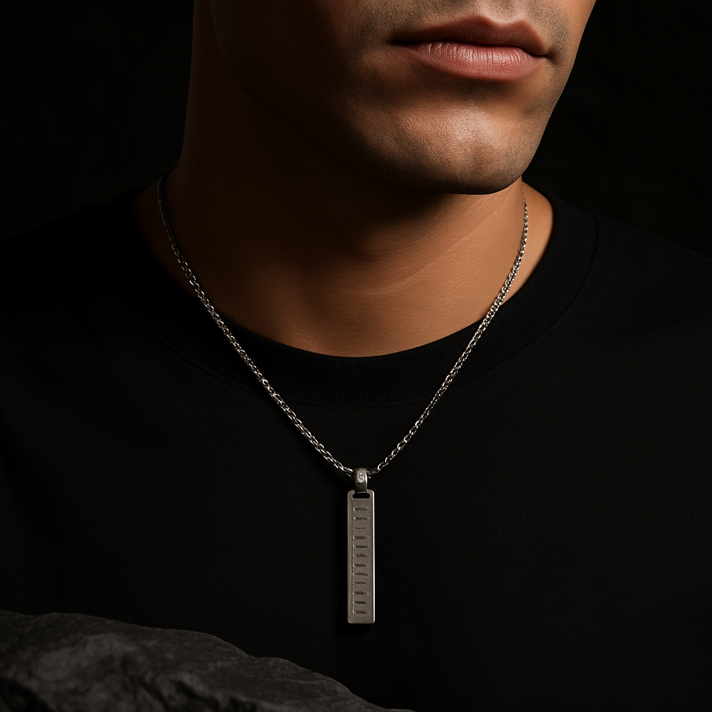 Spartan Black-Silver Chain