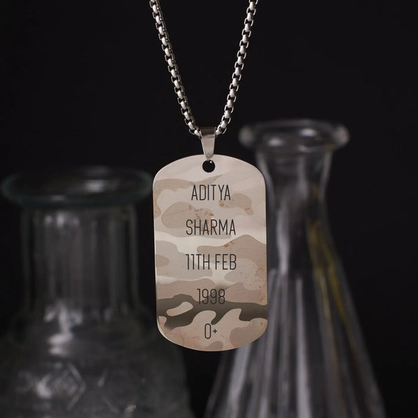 Personalised Alpha Elite Dog-Tag Chain