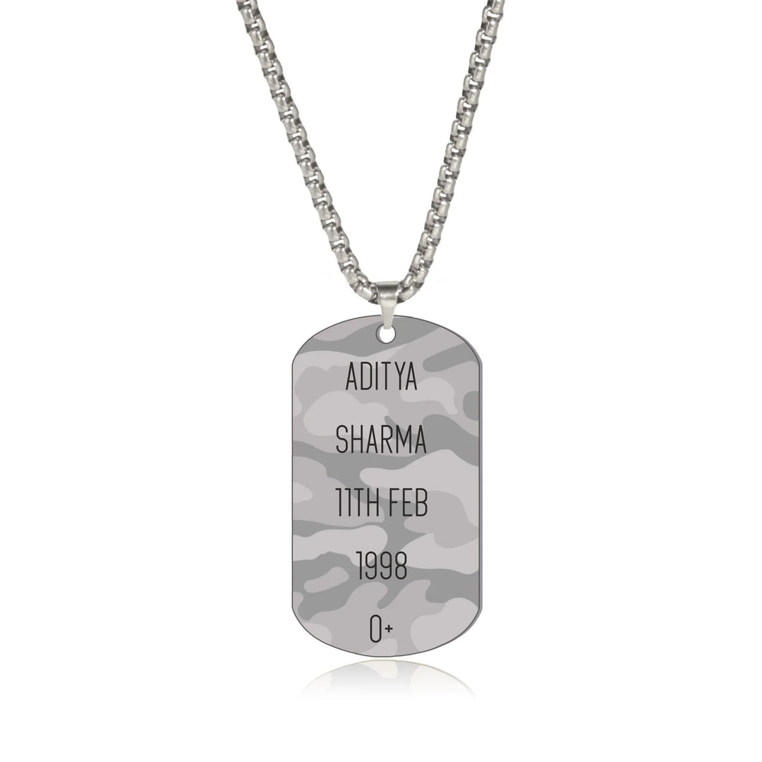 Personalised Alpha Elite Dog-Tag Chain