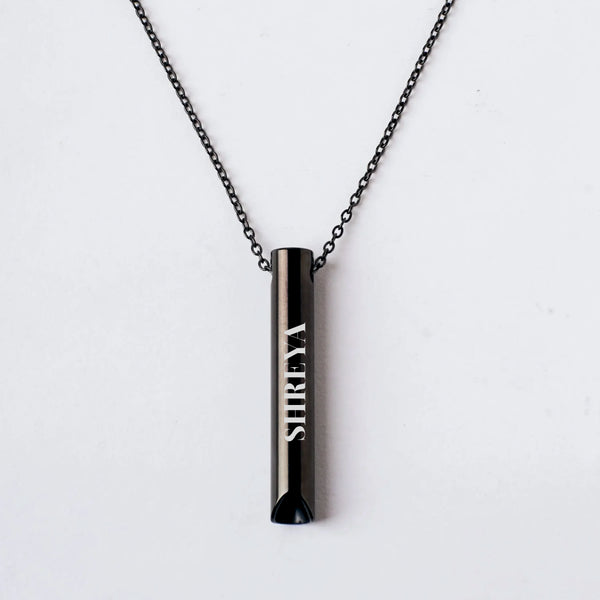 Personalised Polished Prism Pendant