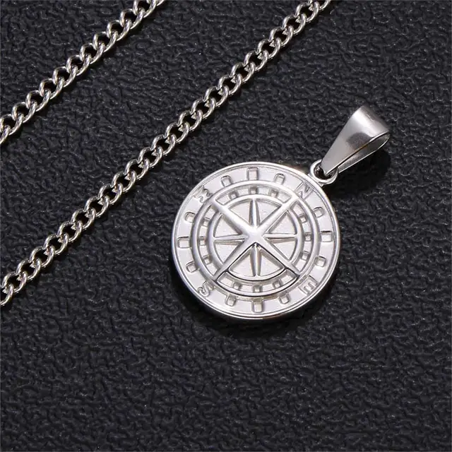 Northern Lights Silver Compass Chain - Salty Accessories