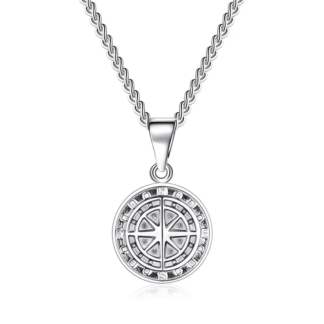 Northern Lights Silver Compass Chain - Salty Accessories