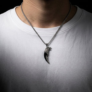 Black Lion Teeth Locket