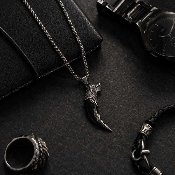 Black Lion Teeth Locket