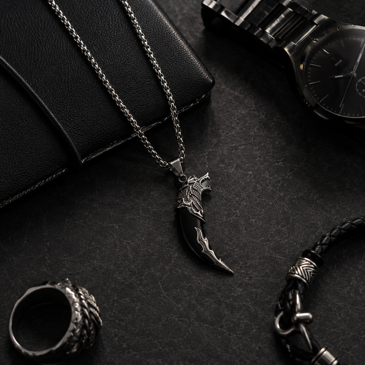 Black Lion Teeth Locket