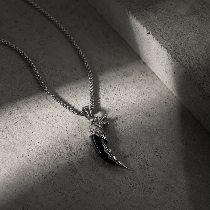 Black Lion Teeth Locket
