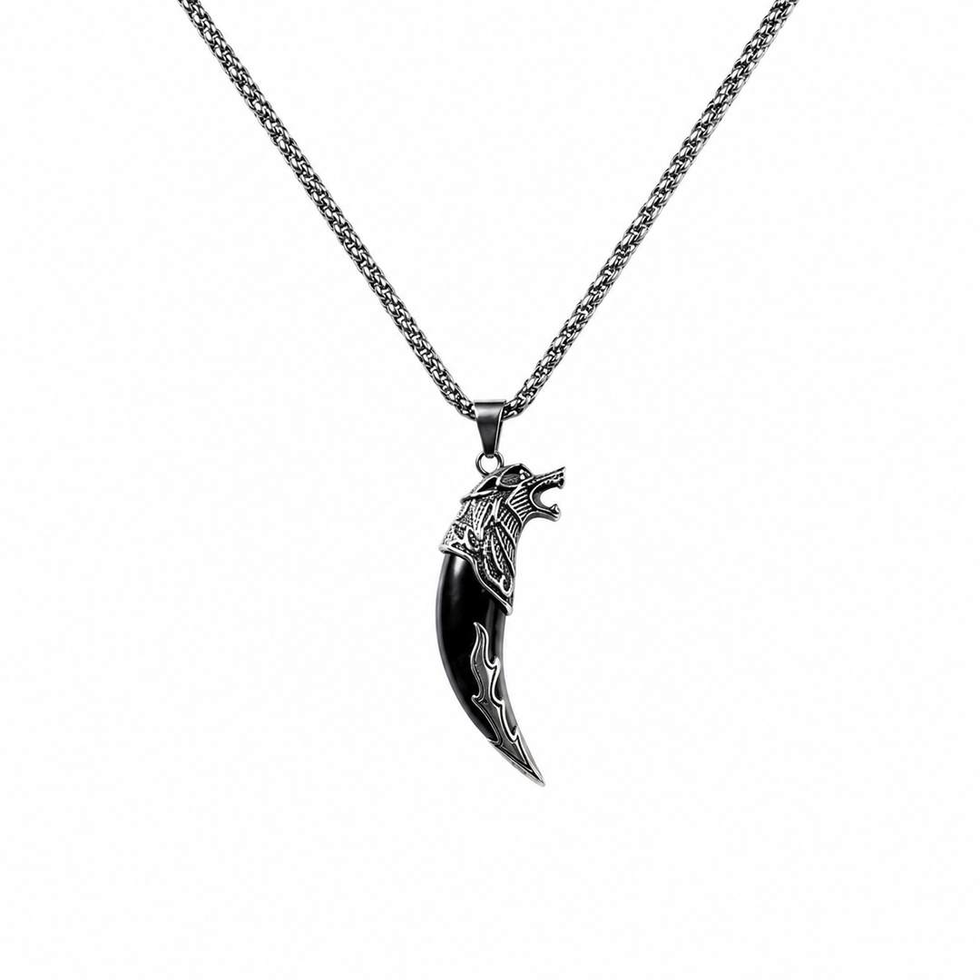 Black Lion Teeth Locket