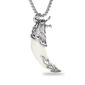 White Lion Teeth Locket