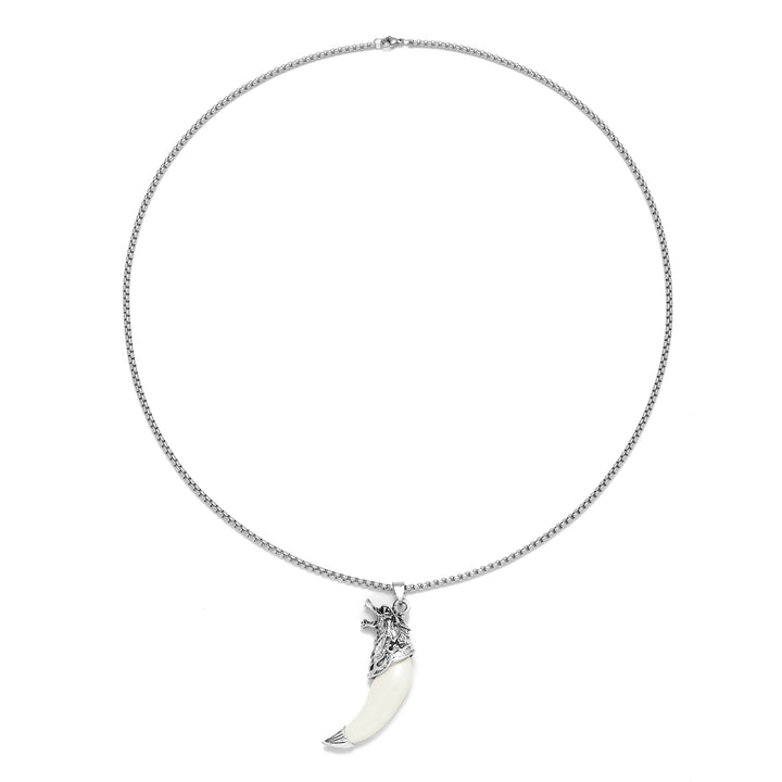 White Lion Teeth Locket