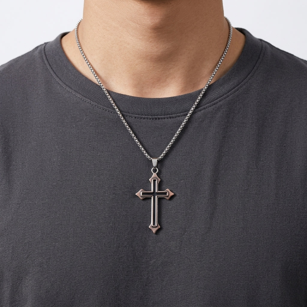 Black Crossway Pendant