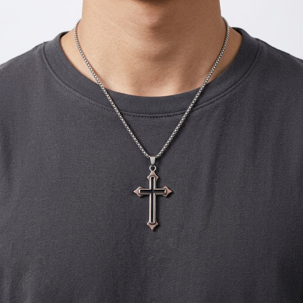 Black Crossway Pendant