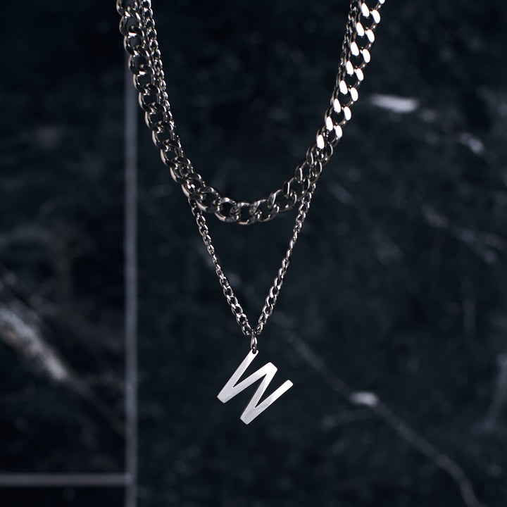 W Bold Silver Chain