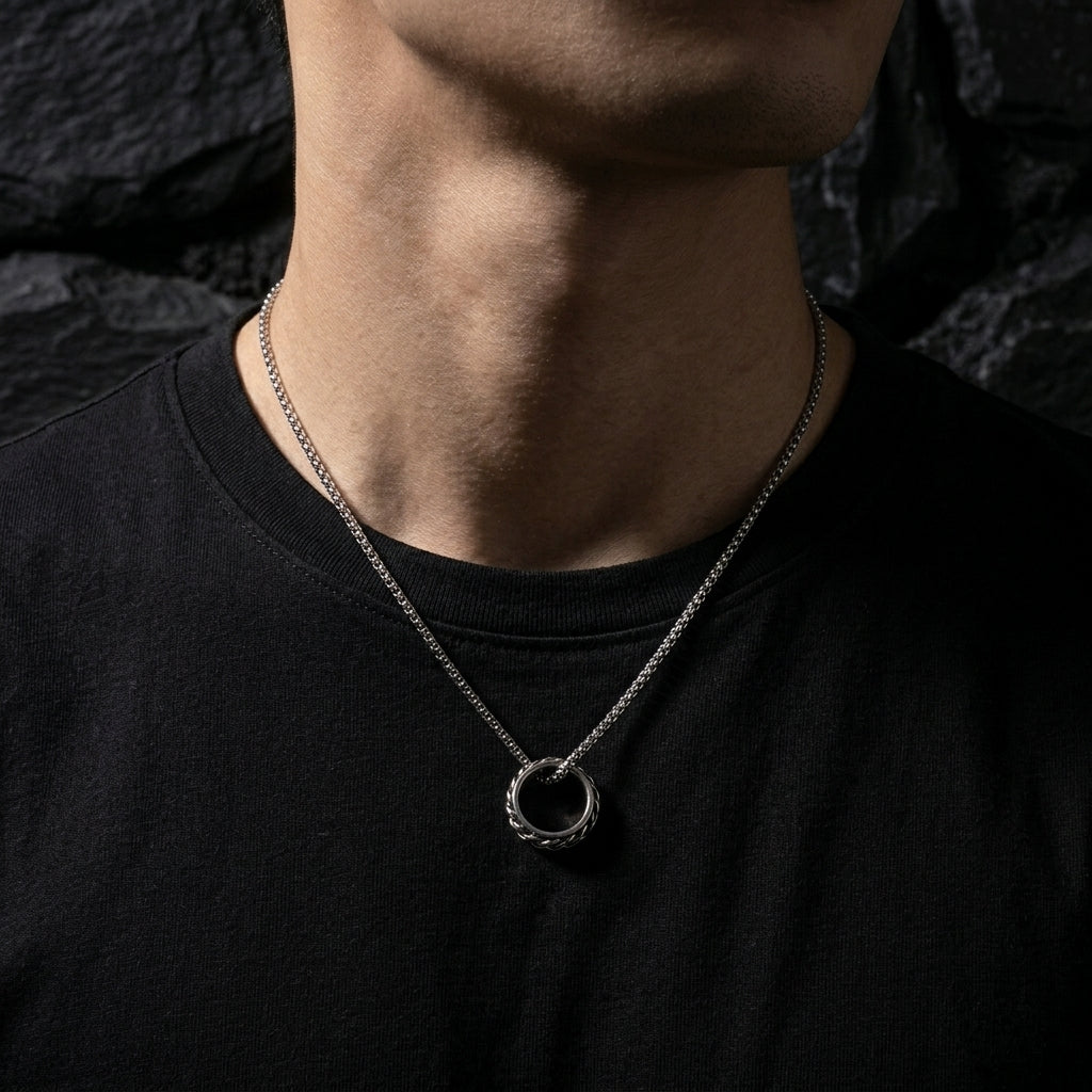 Silver Infinity Ring Chain