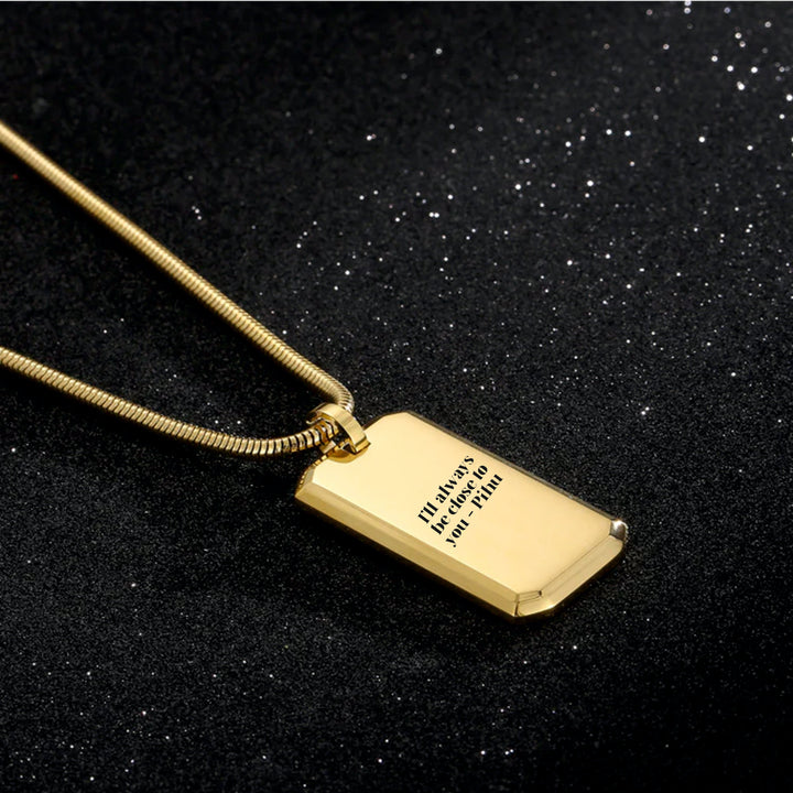 Personalised Trendy Titan Dog-Tag Chain