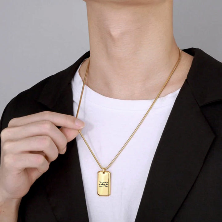 Personalised Trendy Titan Dog-Tag Chain