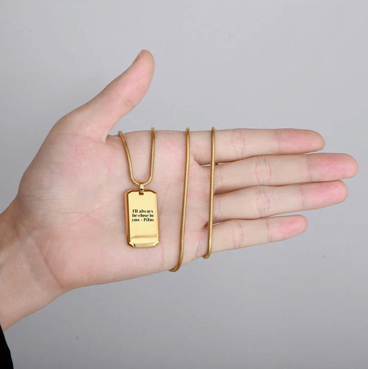 Personalised Trendy Titan Dog-Tag Chain