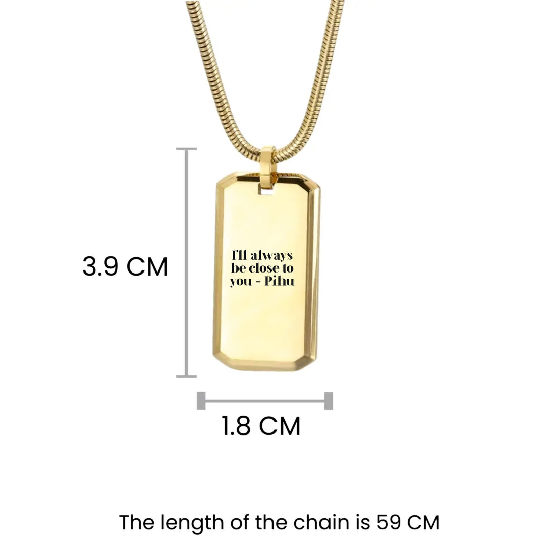 Personalised Trendy Titan Dog-Tag Chain