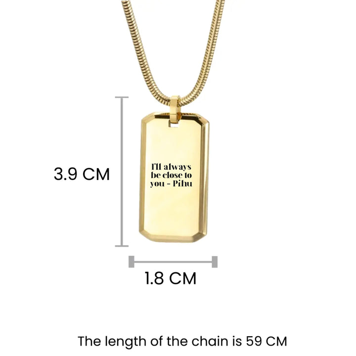 Personalised Trendy Titan Dog-Tag Chain