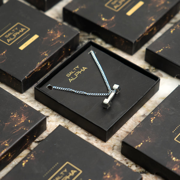 Dumbbell Silver Chain