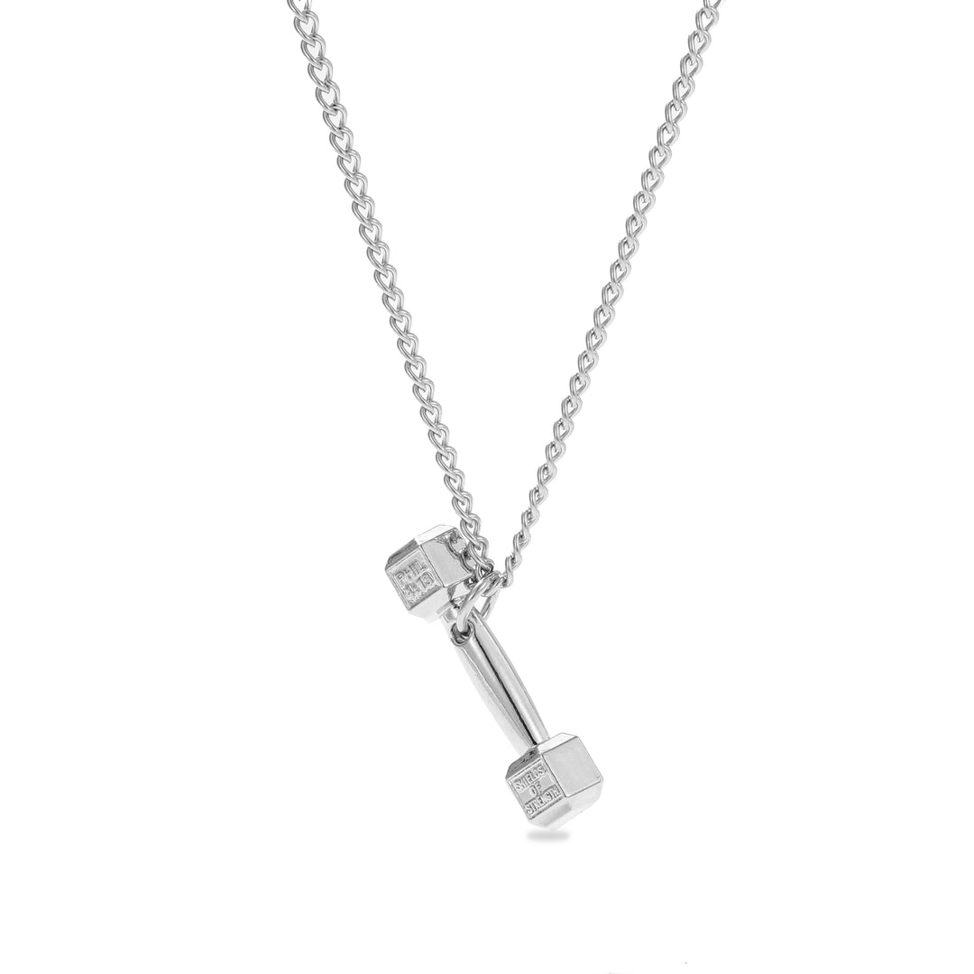 Dumbbell Silver Chain