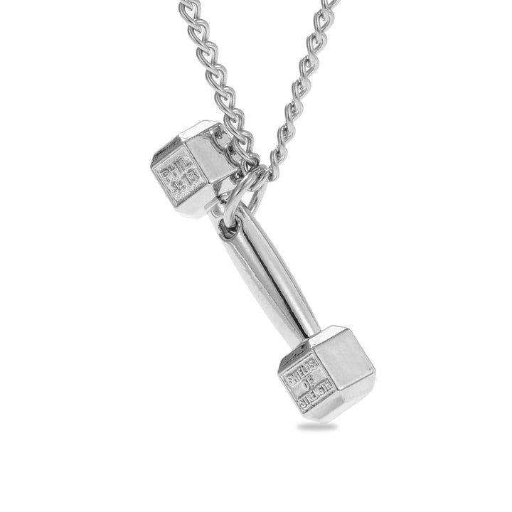 Dumbbell Silver Chain