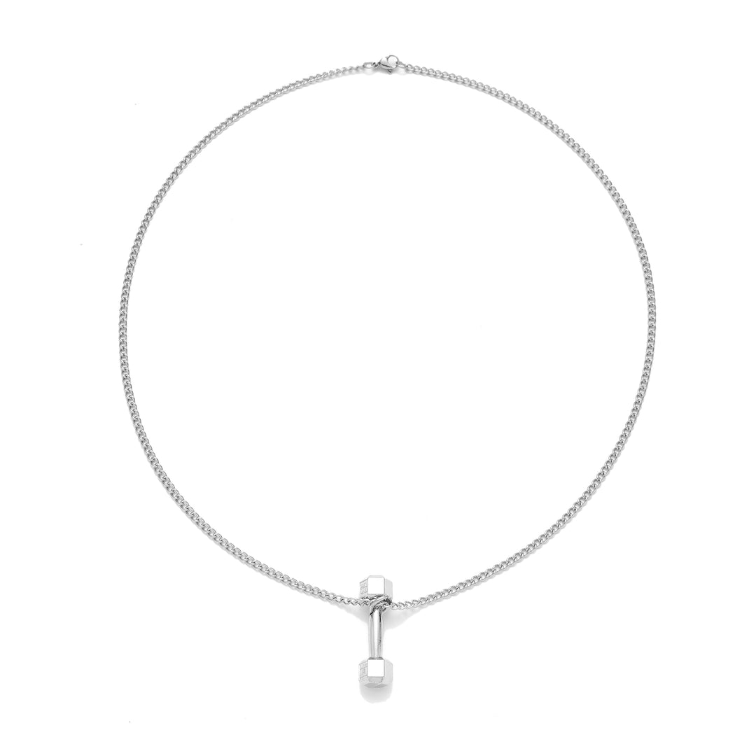 Dumbbell Silver Chain