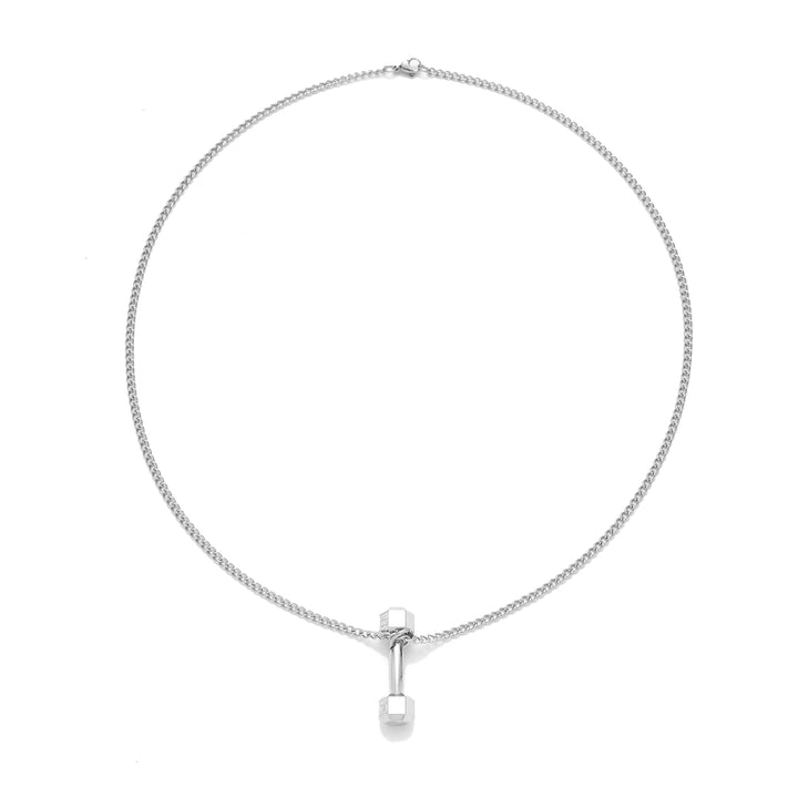 Dumbbell Silver Chain