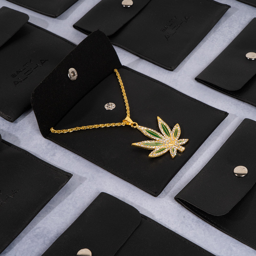 Cannabis Leaf Golden Chain