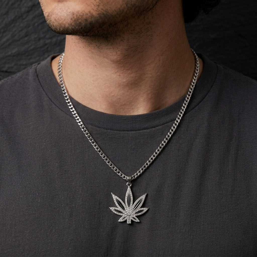 Cannabis Leaf Golden Chain