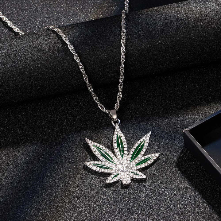 Cannabis Leaf Silver Chain - Salty Accessories