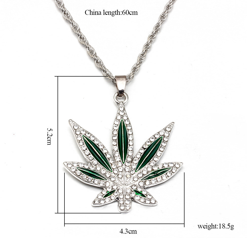 Cannabis Leaf Silver Chain - Salty Accessories